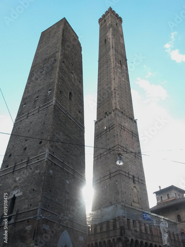 Medieval towers in Bologna photo