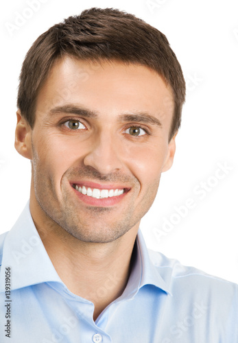 smiling young businessman, isolated