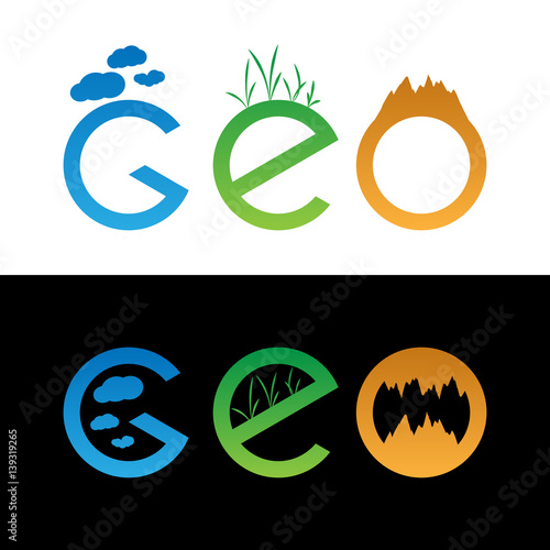 set of geo logos