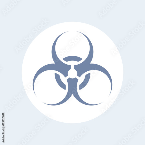 biohazard symbol, biological hazard sign isolated on white