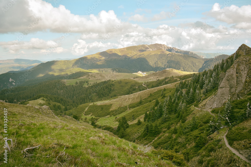 mountain landscape in the Ciucas Mountains, Romania