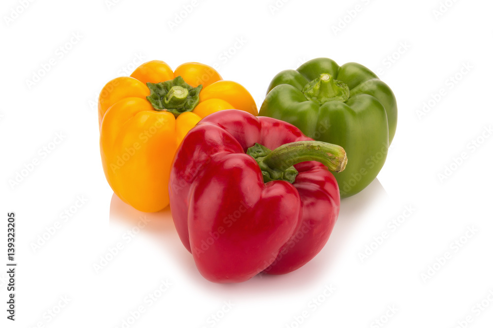 bell peppers isolated on white background bell peppers isolated on white background
