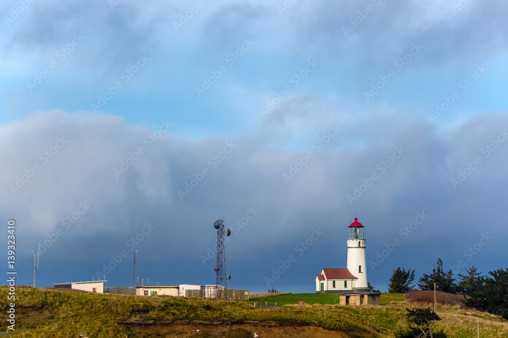 Cape Blanco Lighthouse at Pacific coast, built in 1870 Cape Blanco Lighthouse at Pacific coast, built in 1870