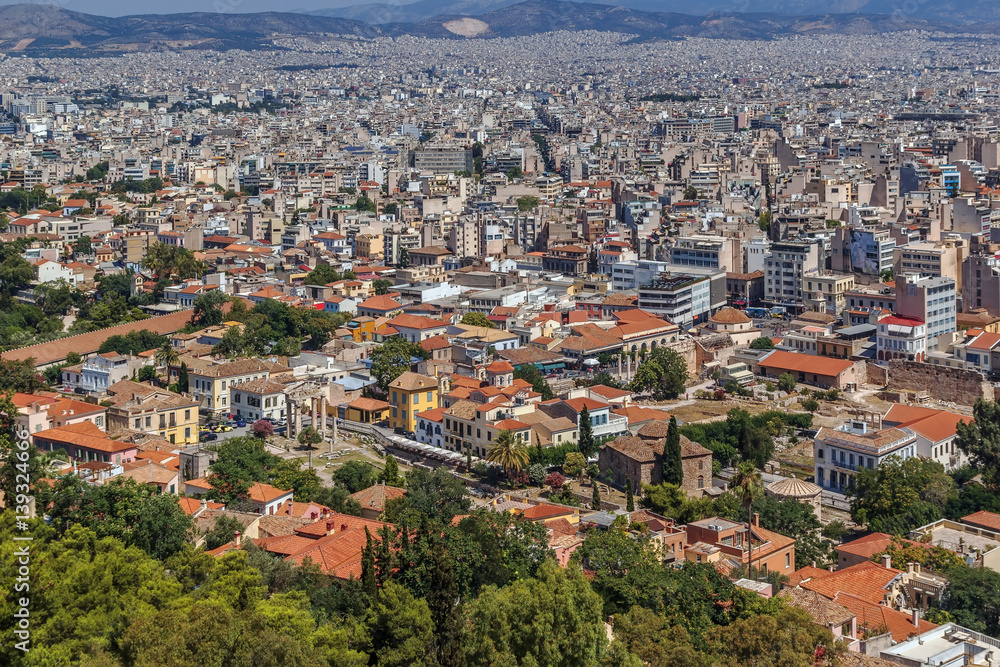 view of Athens from the Acropolis
