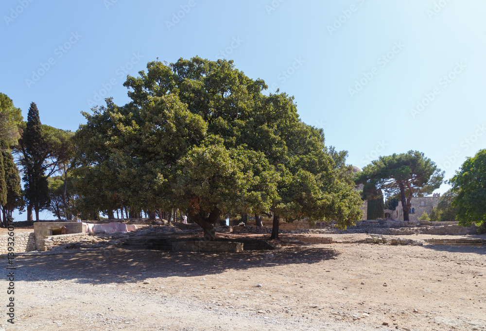 The ruins of Temple of Athena Polias at Filerimos Rhodes Greece Europe The ruins of Temple of Athena Polias at Filerimos Rhodes Greece Europe