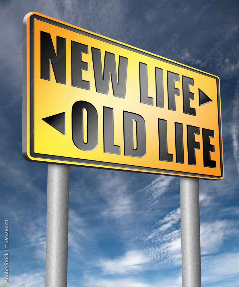 new life or old life new fresh beginning or start again last chance for you  by remake or makeover.. Illustration Stock