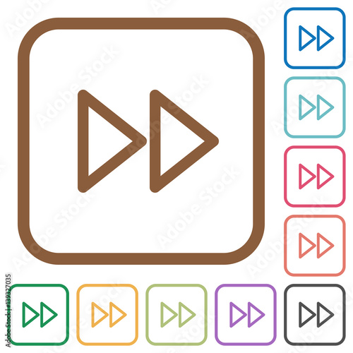 Media fast forward simple icons