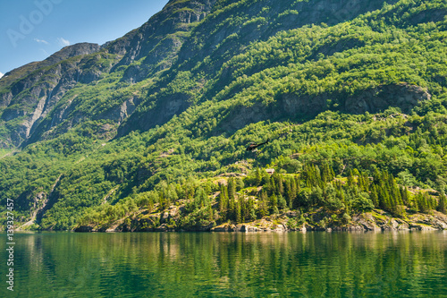 Naeroyfjord, municipality of Aurland in Sogn og Fjordane, Norway.