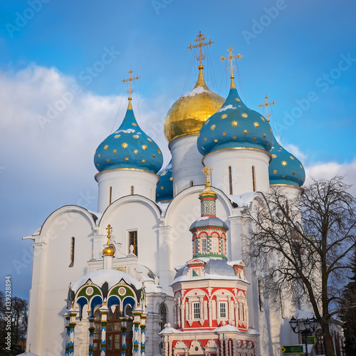 Assumption Cathedral of the Trinity Lavra of St. Sergius in Sergiyev Posad, Russia photo