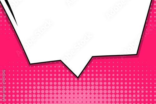 Abstract creative concept vector comic pop art style blank, layout template with clouds beams and isolated dots background. For sale banner, empty speech bubble set, illustration halftone book design.