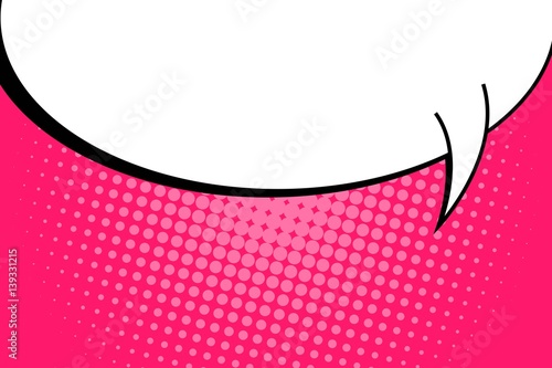 Abstract creative concept vector comic pop art style blank, layout template with clouds beams and isolated dots background. For sale banner, empty speech bubble set, illustration halftone book design.