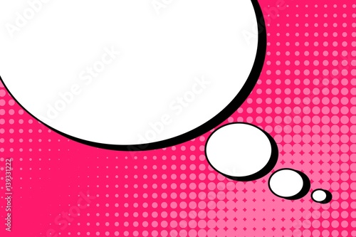 Abstract creative concept vector comic pop art style blank, layout template with clouds beams and isolated dots background. For sale banner, empty speech bubble set, illustration halftone book design.