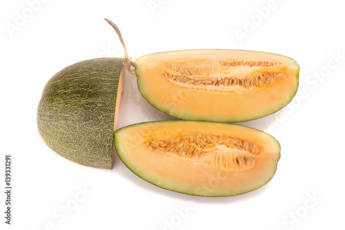 melon isolated on white