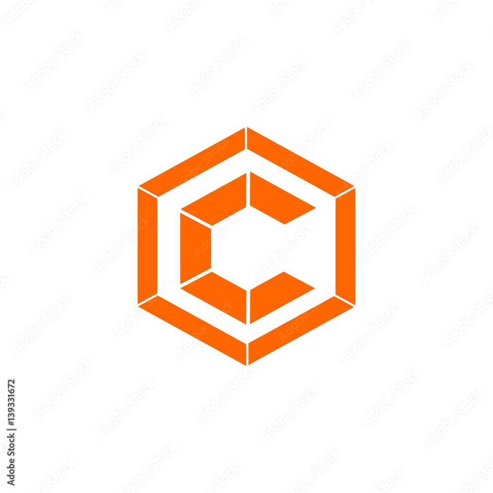 initial letter C orange color logo vector Stock Vector | Adobe Stock