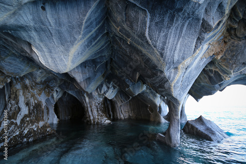 Part of Marble Caves in General Carrera lake  Chile Chico  Patagonia  Chile