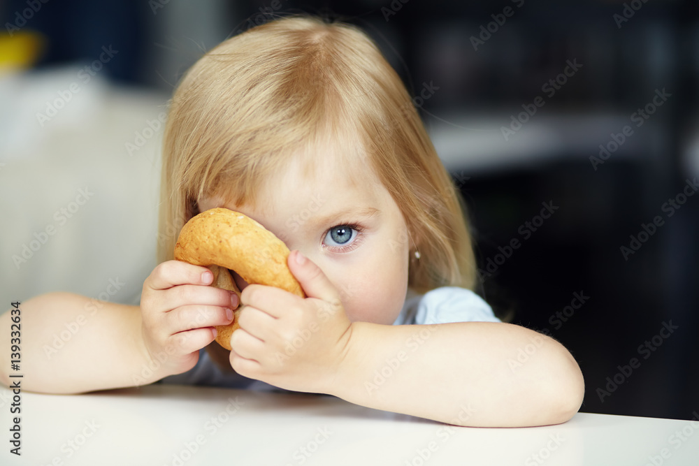 child playing at home