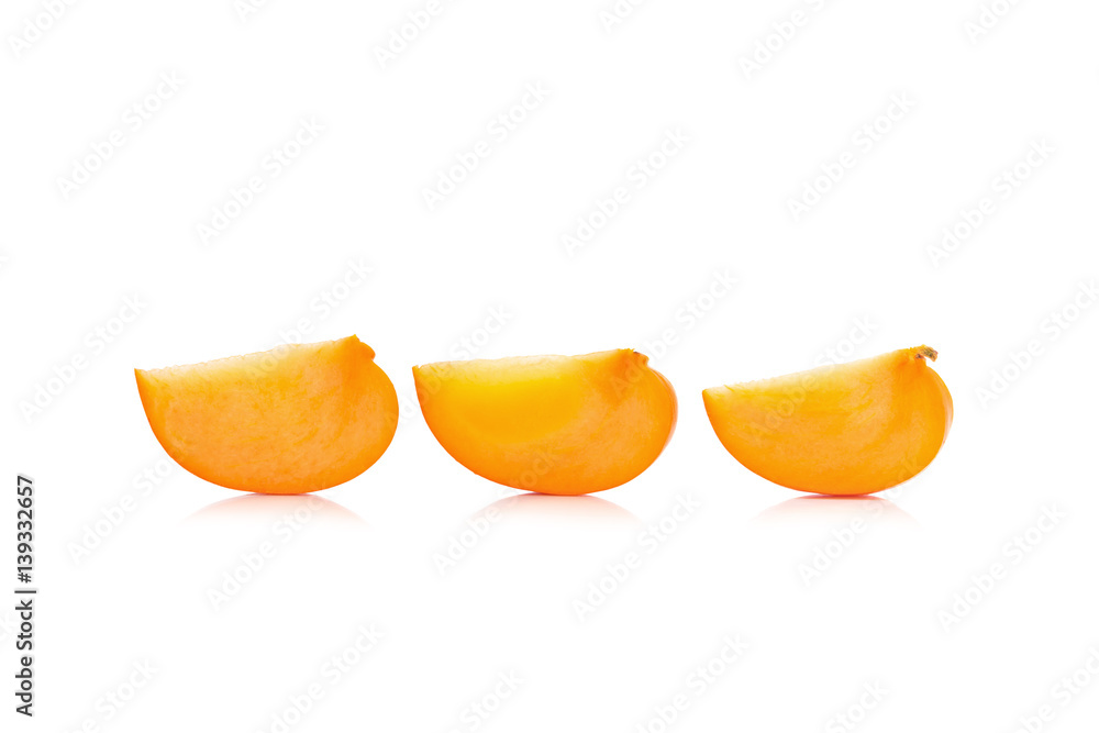 Persimmon fruit isolated on white background Persimmon fruit isolated on white background