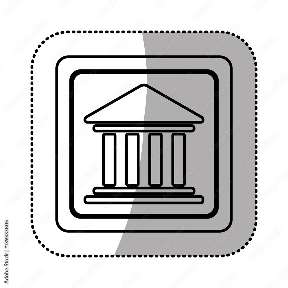 silhouette emblem shape bank icon, vector illustraction design image silhouette emblem shape bank icon, vector illustraction design image