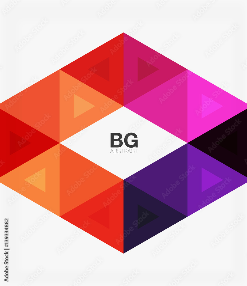 Triangle modern mosaic geometric template Triangle modern mosaic geometric template