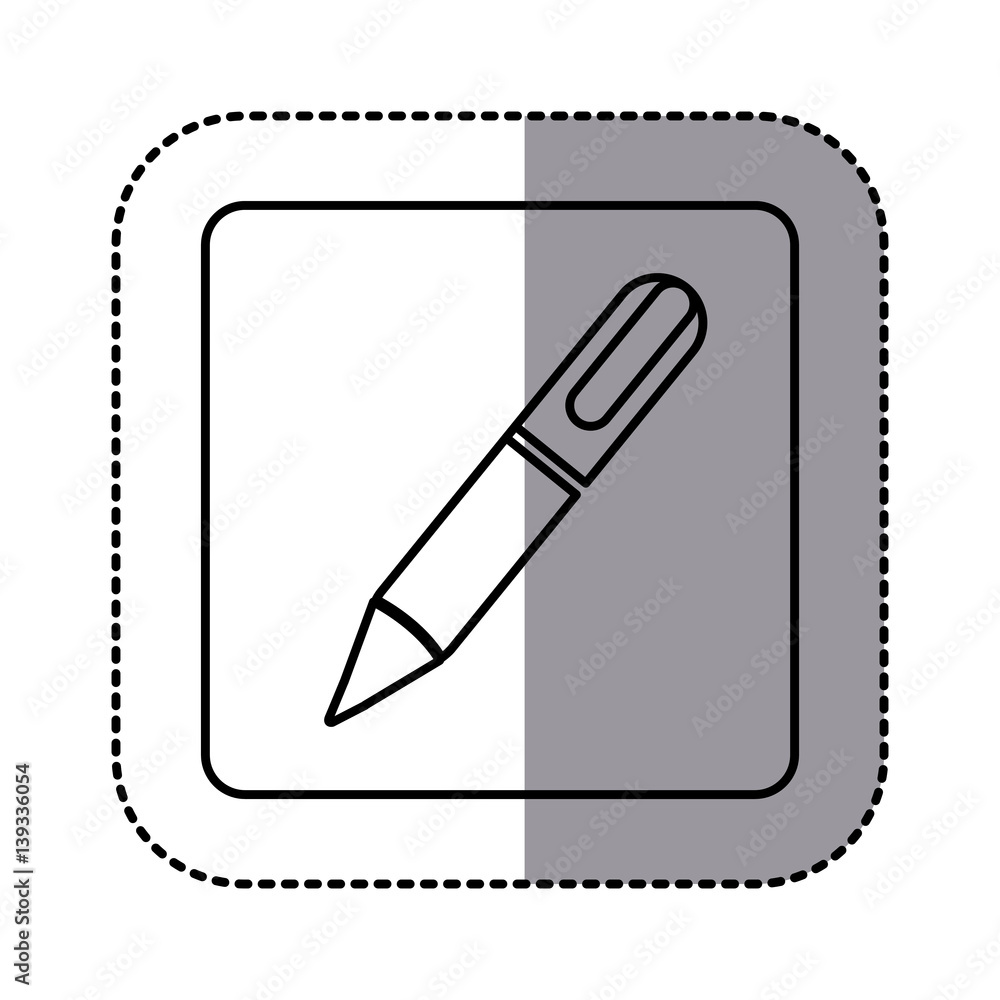 white emblem ballpoint icon, vector illustraction design white emblem ballpoint icon, vector illustraction design