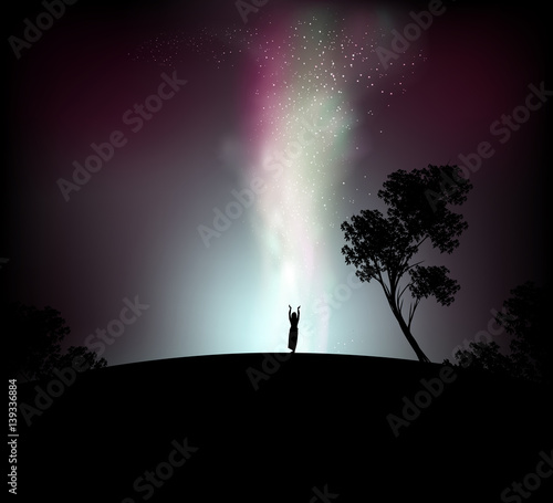 Night Landscapes With Aurora