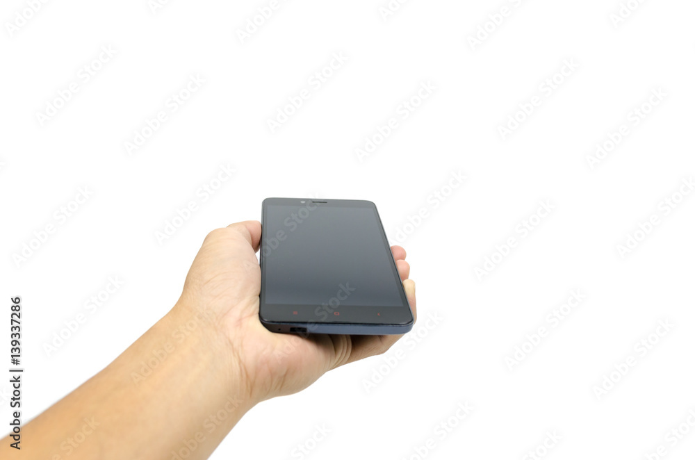 Mobile phone in hands Mobile phone in hands