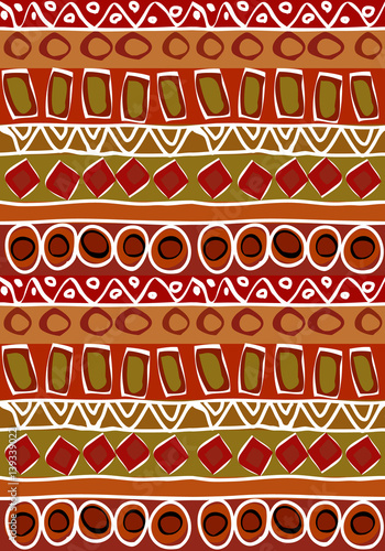 authentic African seamless pattern made with red and brown colors