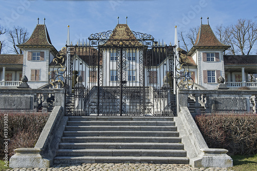 Treppe zum Schloss Waldegg bei Solothurn, Schweiz photo