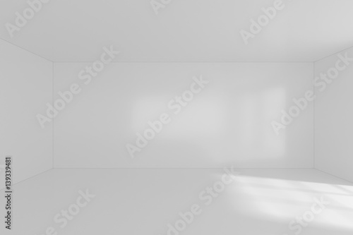 Wallpaper Mural White Room Interior in Minimal Style with Empty Wall Background. 3d rendering. Torontodigital.ca