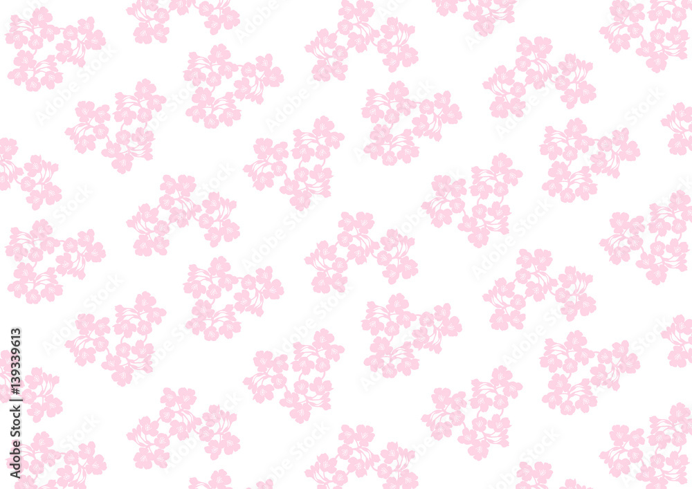 桜の花 背景 イラスト 白背景 Stock Vector Adobe Stock