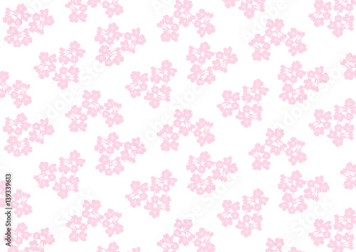 桜の花模様の背景イラスト © osame