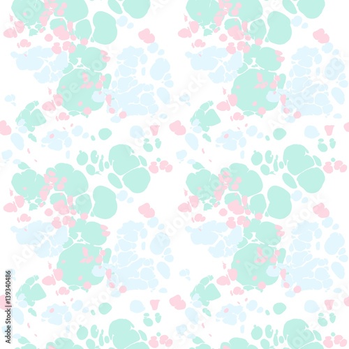 Wallpaper Mural Seamless pattern with colored spots. Ebru art. Torontodigital.ca