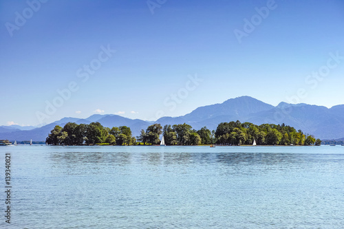 The scenic lake Chiemsee
