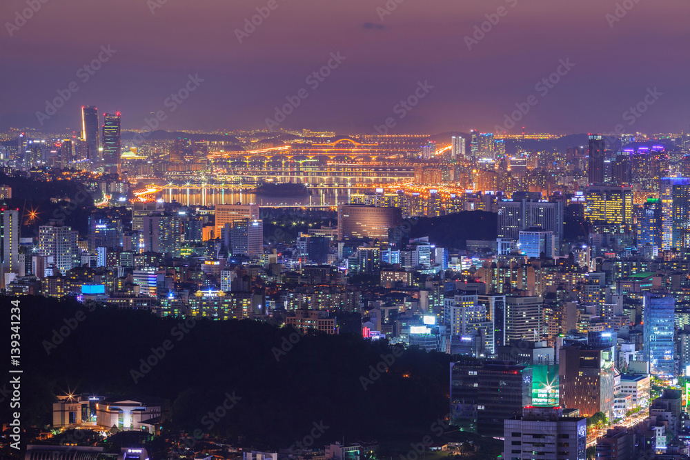 Fototapeta premium Seoul city, South Korea.