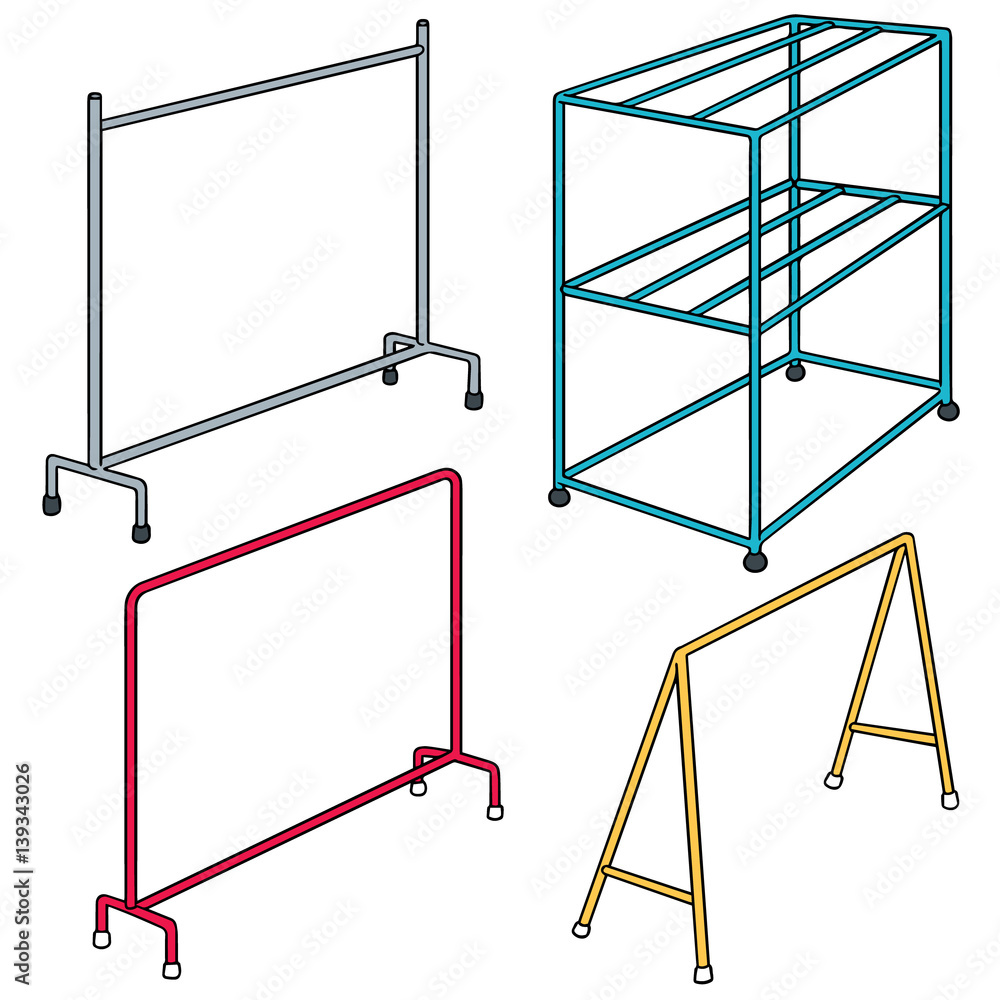 vector set of cloth rack vector set of cloth rack