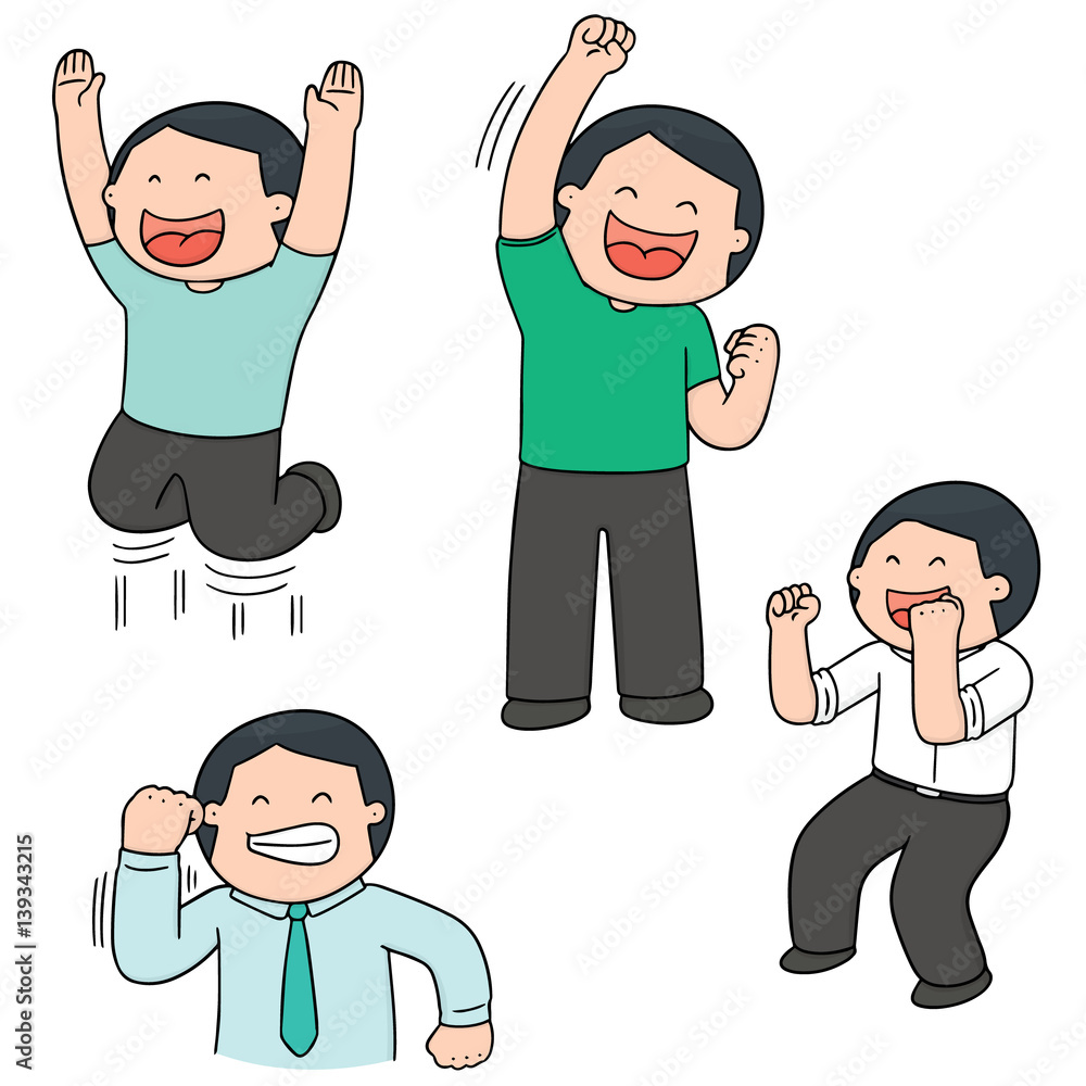 vector set of celebrating people vector set of celebrating people