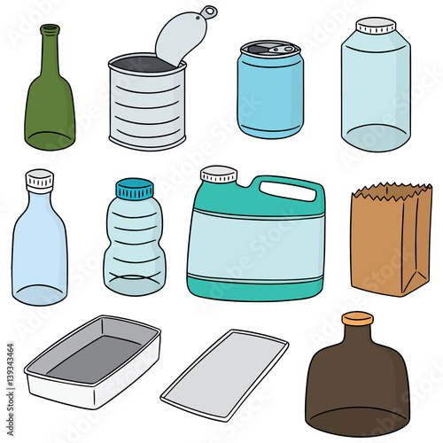 vector set of recycle item