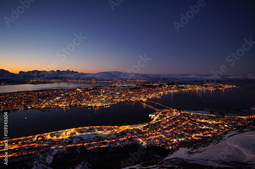 Aussicht auf Tromsø, Abendstimmung