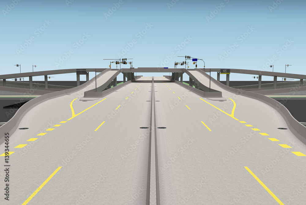 road bridge intersection 3d rendering road bridge intersection 3d rendering