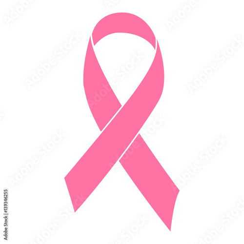 Pink ribbon. Breast cancer, awareness concept.