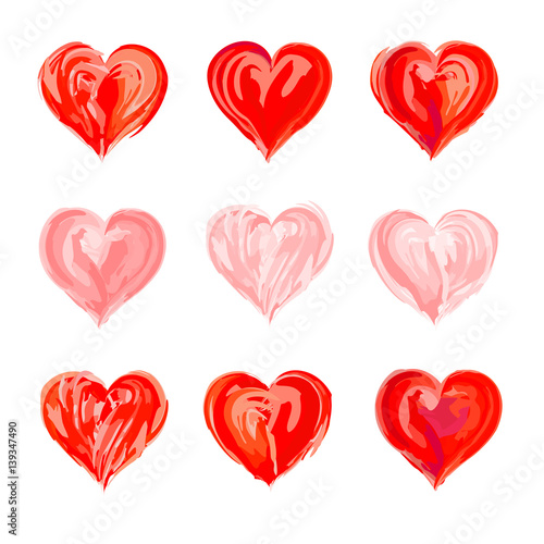 The drawn  heart  for Valentine's Day or weddings