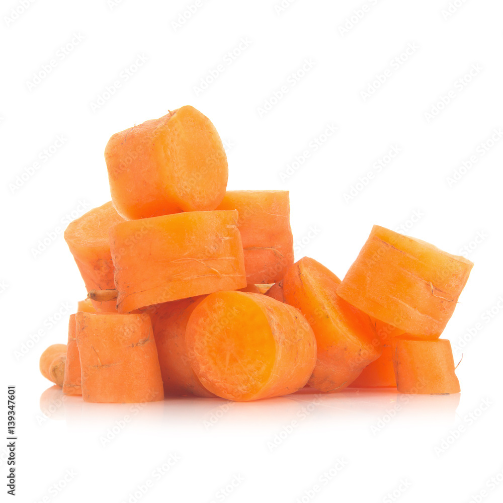 baby carrots isolated on a white background baby carrots isolated on a white background