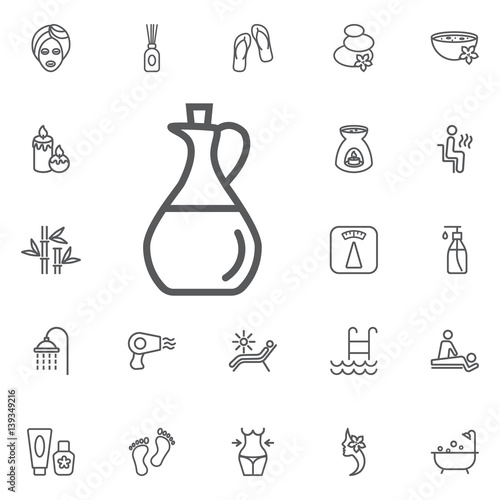 massage oil icon. beauty set of icons