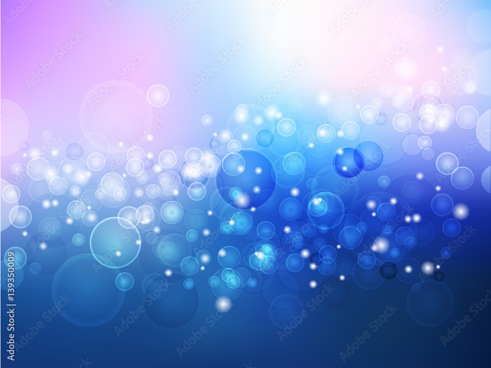 vector background blur with spots and blisters highlights deep blue