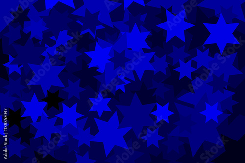 star - abstract geometric blue background