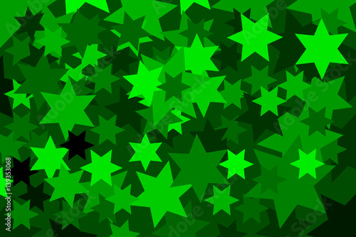 star - abstract geometric green background