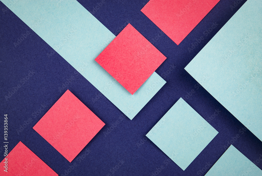 blue and red square paper