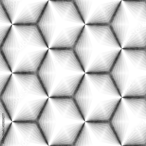 Seamless Monochrome Pattern. Grungy Geometric Shapes Tiling. © creatorsclub