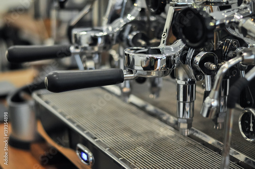 Vintage design espresso machine standby for brewing coffee © nopphadon