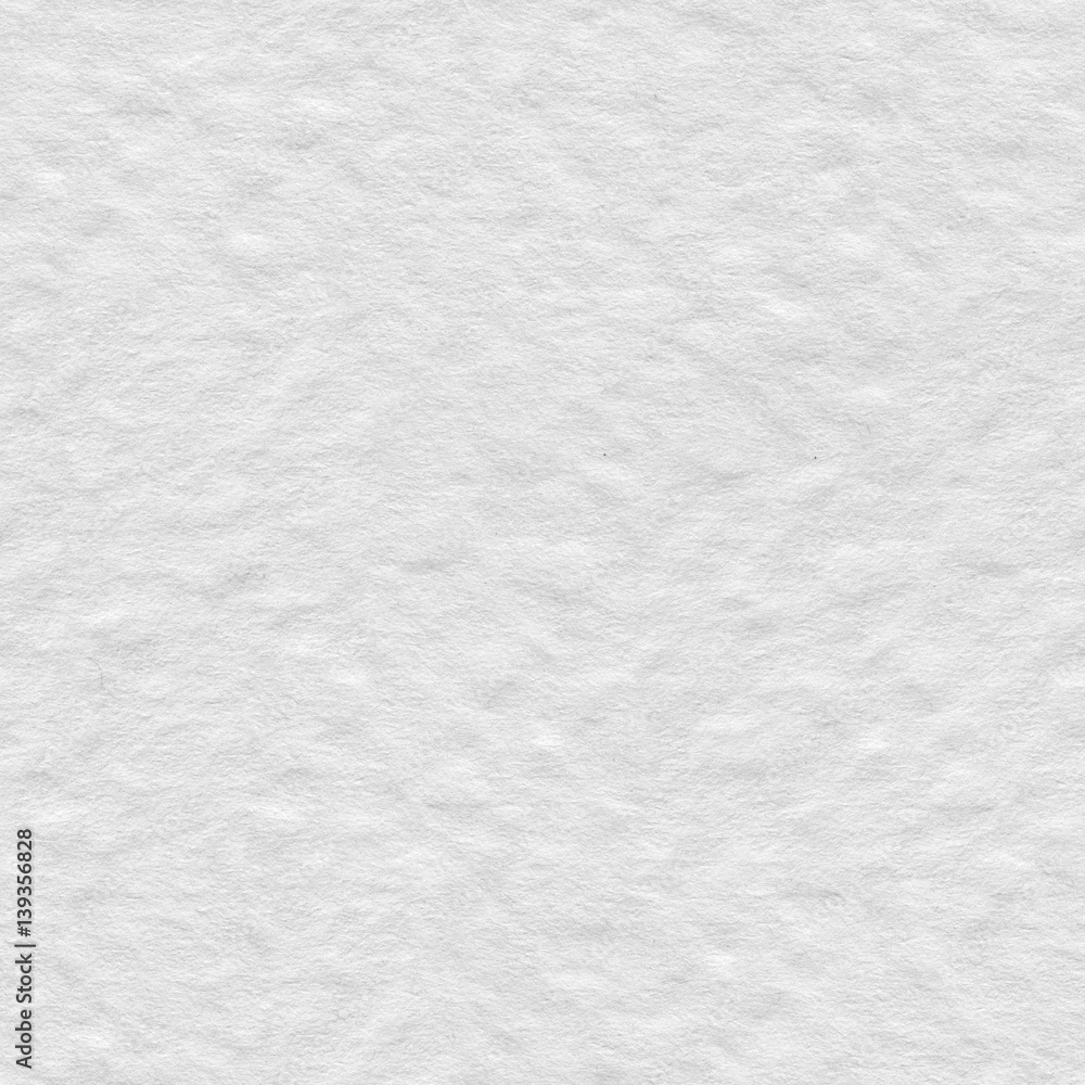 Abstract white watercolor plain paper texture. Seamless square background,  tile ready. Stock Photo